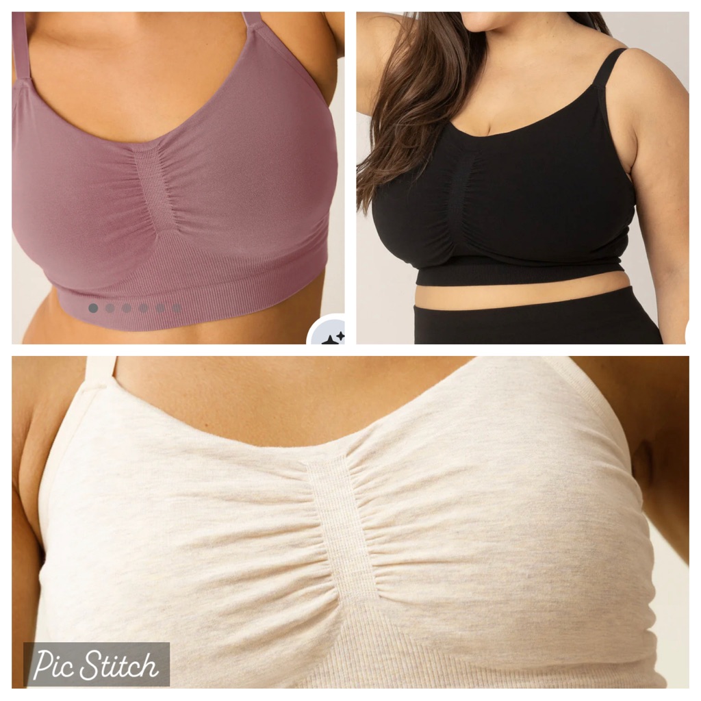 Kindred Bravely And Bravado Nursing Bralettes In Mauve, Black & Cream